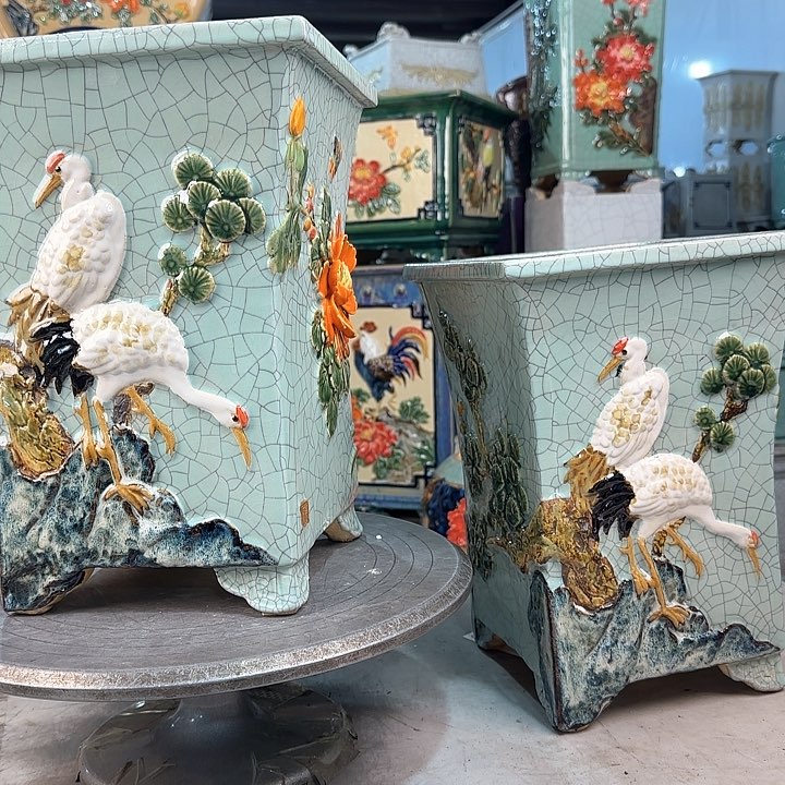 红陶天**凡岭南石湾花盆