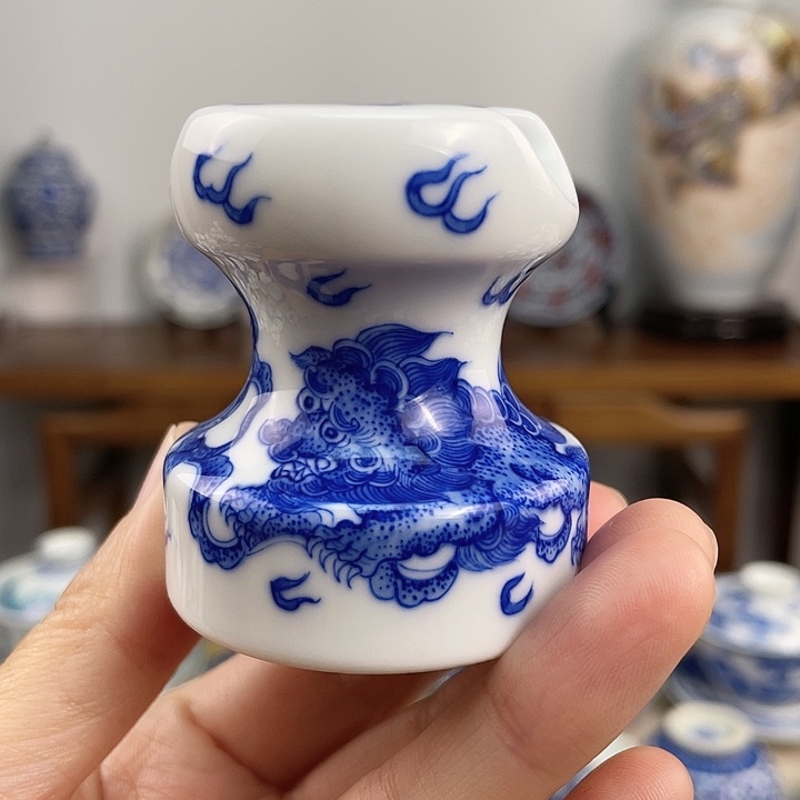 景德镇手绘青花雪茄托