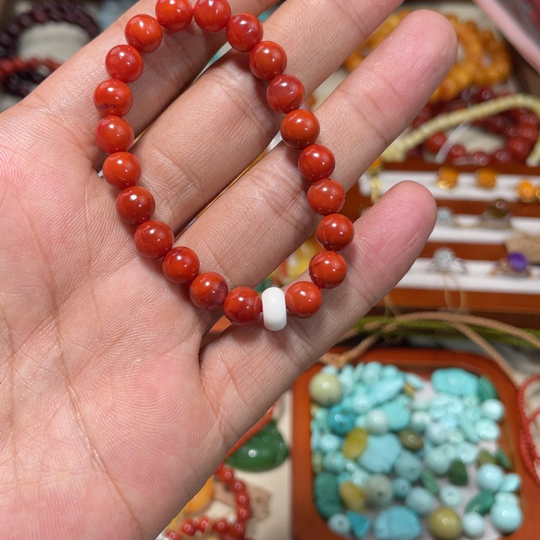 南红玛瑙手串未镶嵌
