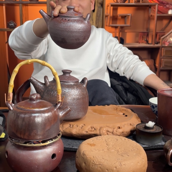 紫砂柴烧手工茶器