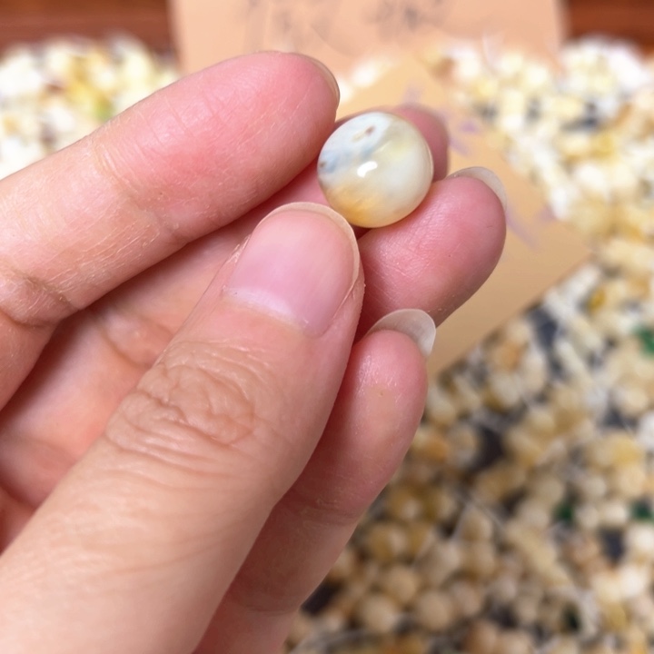 蜜蜡未镶嵌裸石11.8mm一个