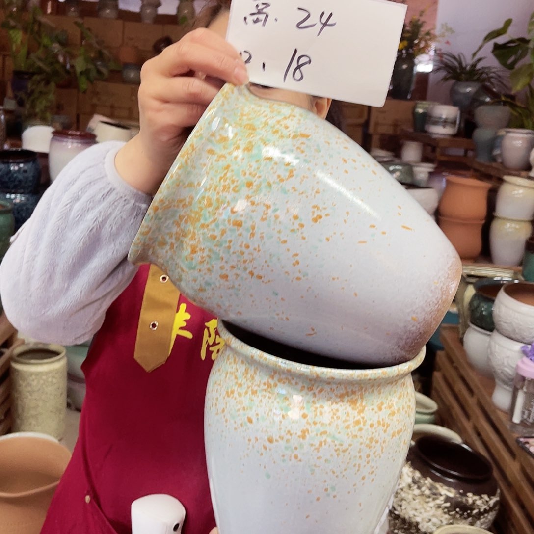 紫砂花盆高度24口径18