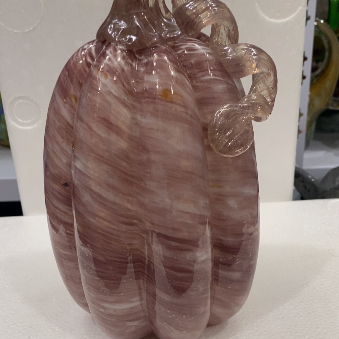 琉璃紫粉色大南瓜-高22厘米