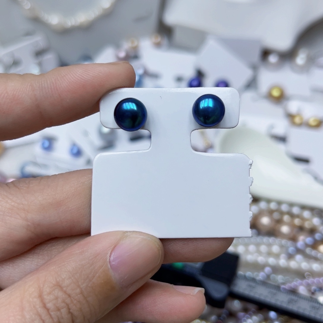 淡水珍珠耳饰银S925镶嵌