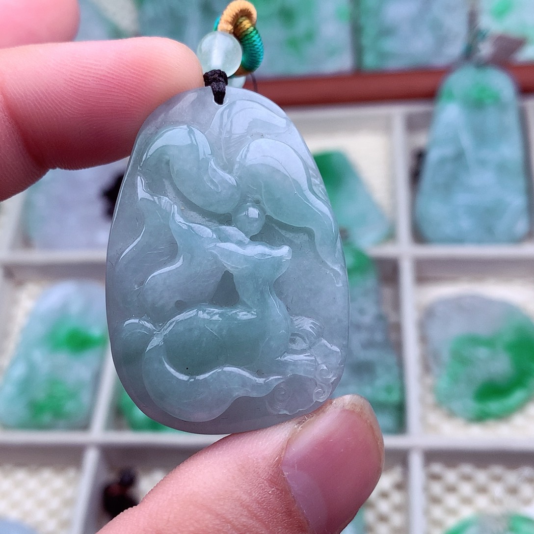 翡翠未镶嵌吊坠(不含链)