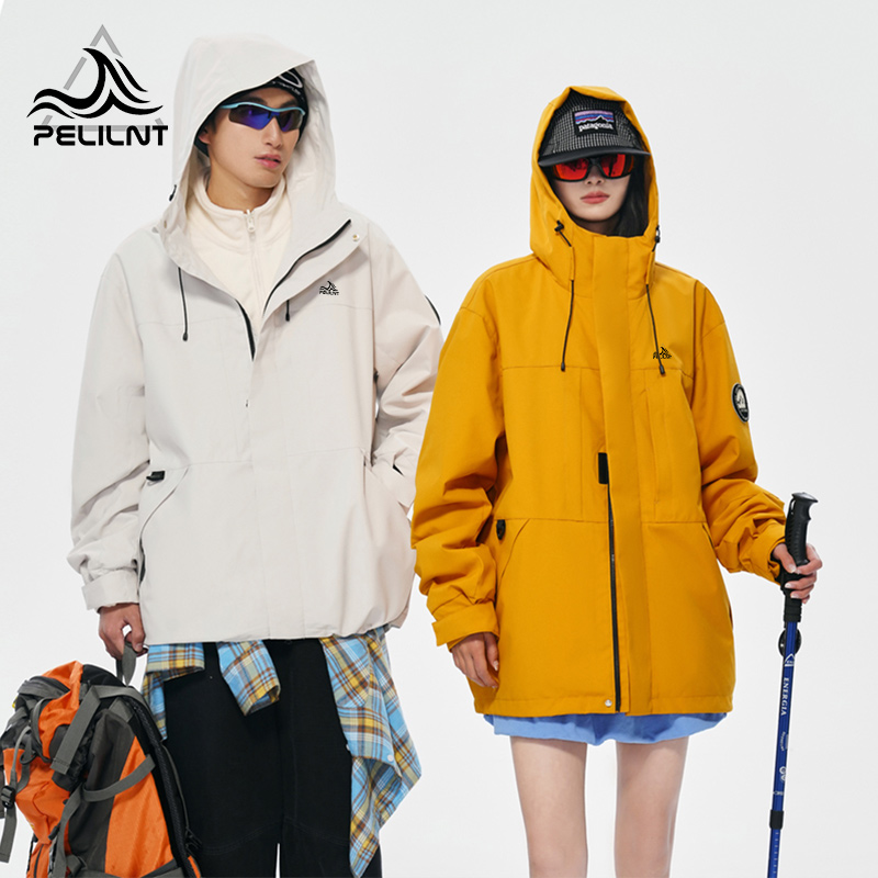 欧伯希和户外防风防水三合一可拆卸情侣款登山冲锋衣外套