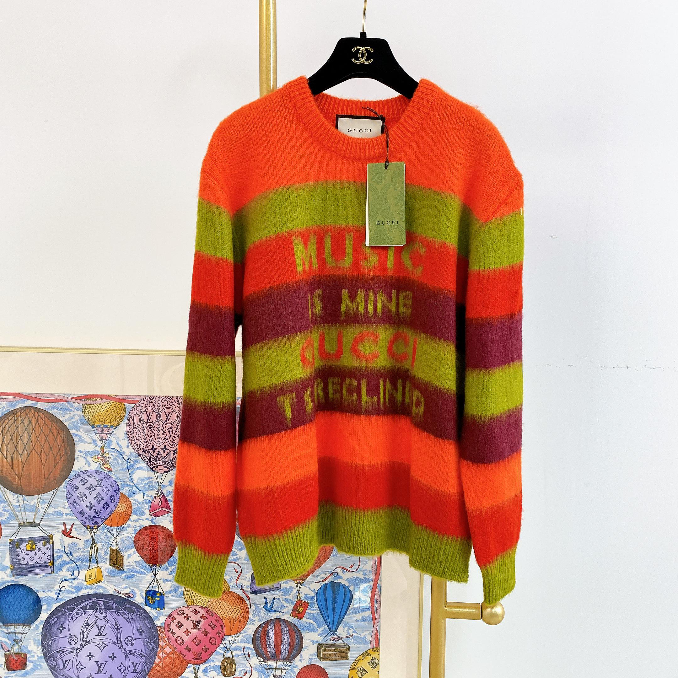 99新 GUCCI/古驰 【Gucci】#古驰 拼色条纹上衣S码48693704