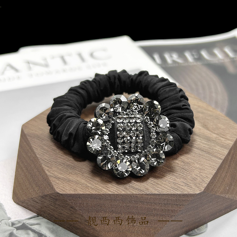 【LXX靓西西】087发圈黑色气质百搭高弹力面膜发圈