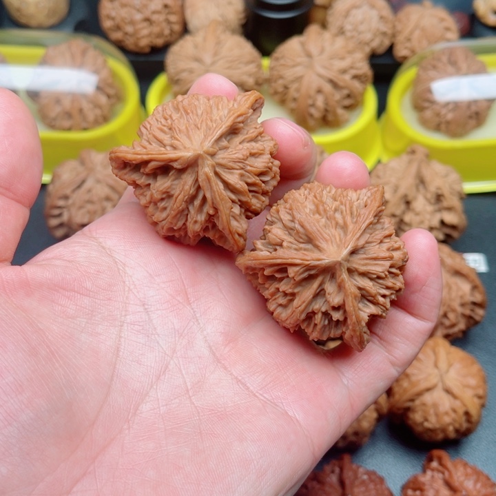 文玩核桃吊坠潘龙纹狮子头44×43×43