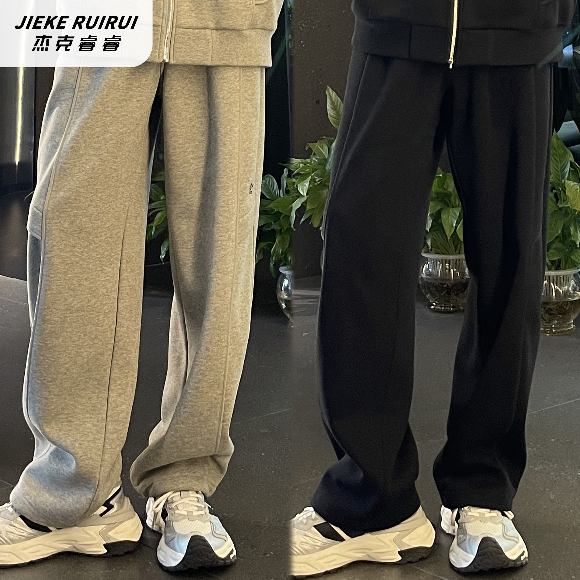 【现货-夏】冬季新款潮牌加绒运动休闲卫裤中大童亲子杰克睿睿潮