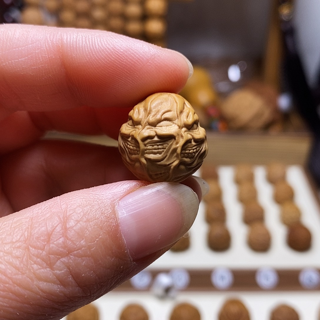 核桃把件多面17左右猴头核桃