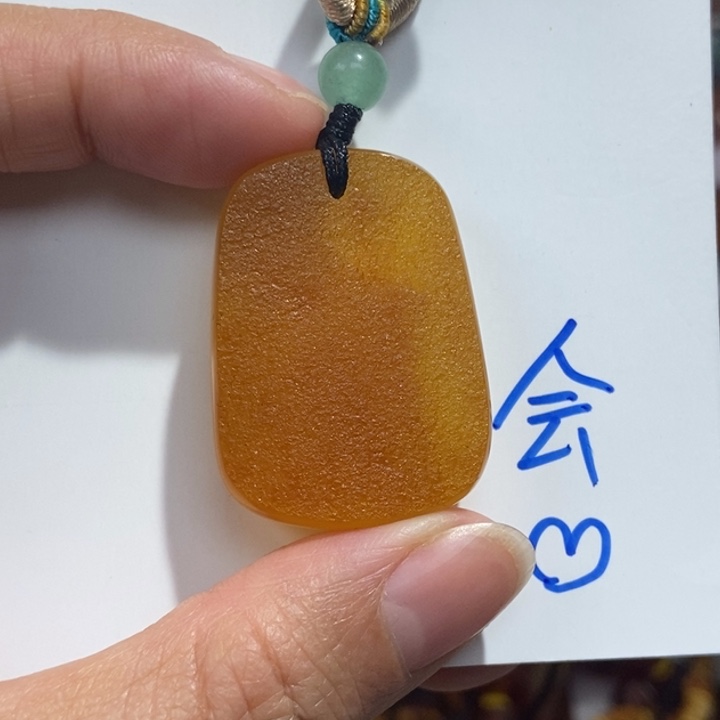 定制琥珀未镶嵌琥珀蜜蜡吊坠项链