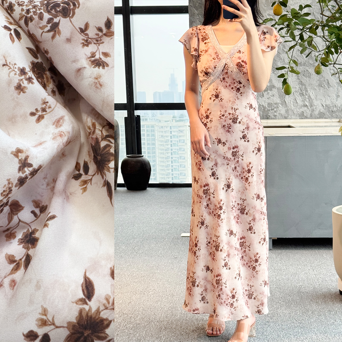 【嘉姐高定】设计师V领气质显瘦高级感连衣裙TX05QZ3317