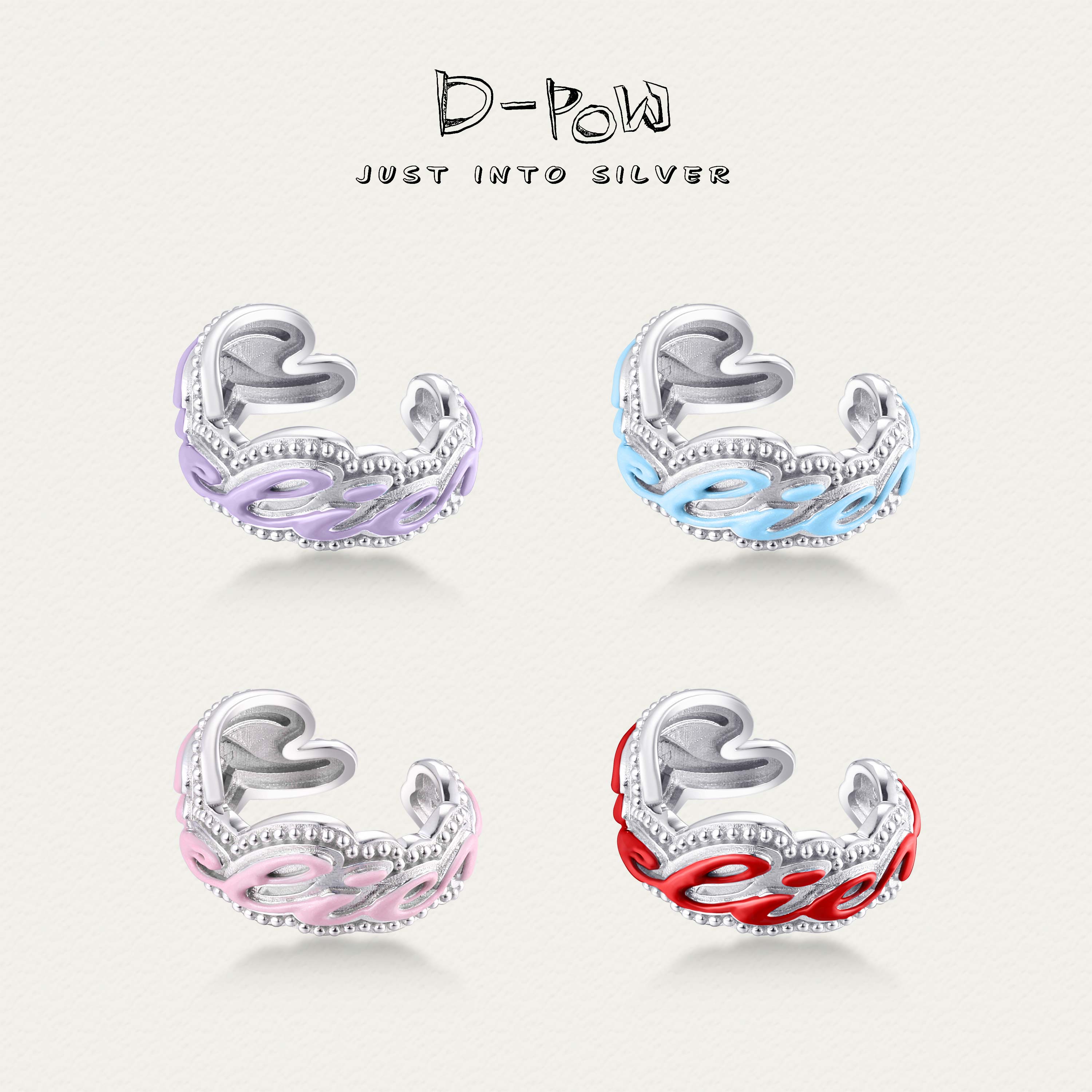 灯小炮 925银戒指 【believe】相信高定珠光戒指（9325）时尚百搭简约