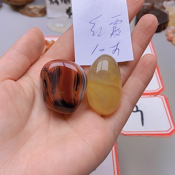 【闪购商品】未镶嵌玛瑙/玉髓珠宝半成品红*姐