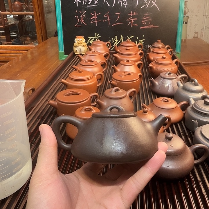 紫砂茶壶用****6老紫泥子冶石瓢240cc