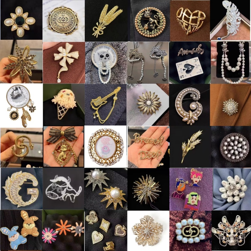 铜合金胸针 季阿玛施新颖 新款百搭高级字母胸针高档深呼吸配饰品