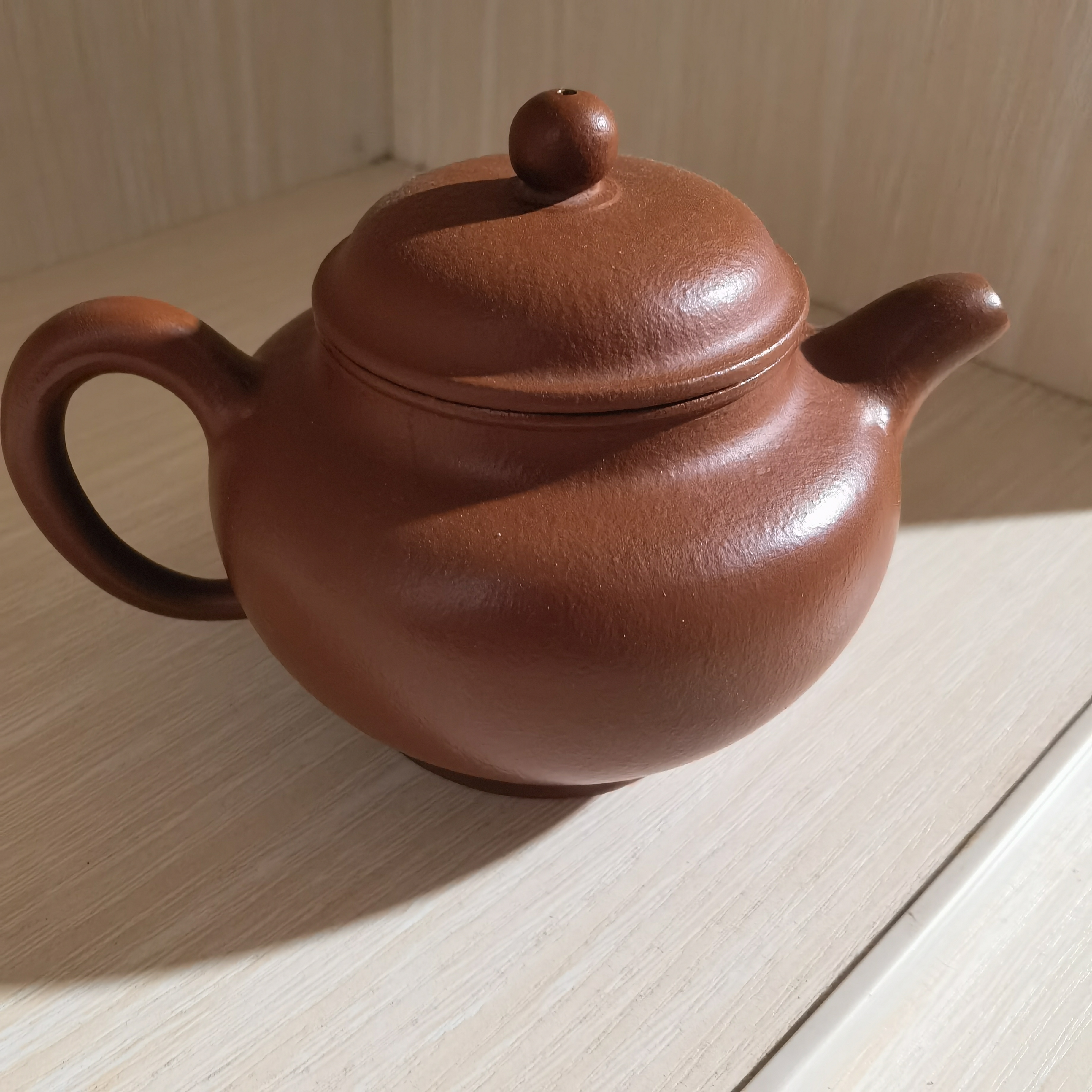 宜兴紫砂壶潘壶朱泥250毫升左右