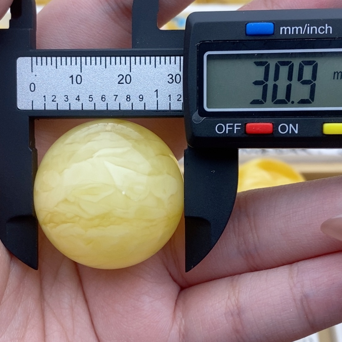 裸石蜜蜡未镶嵌虎皮妖花锁骨珠微瑕