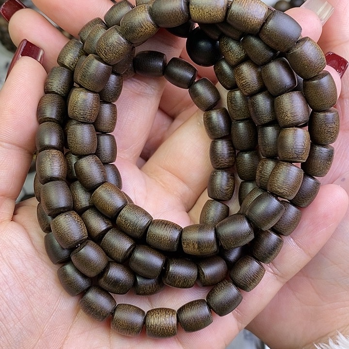 沉香手串凡*越南芽庄白棋楠玉化沉水