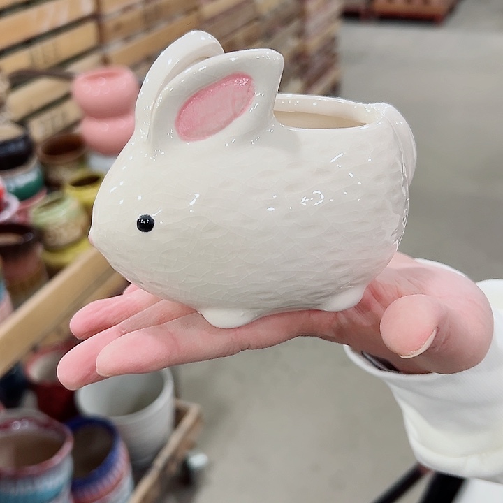 有孔.凑满10元发货多肉陶瓷花盆！