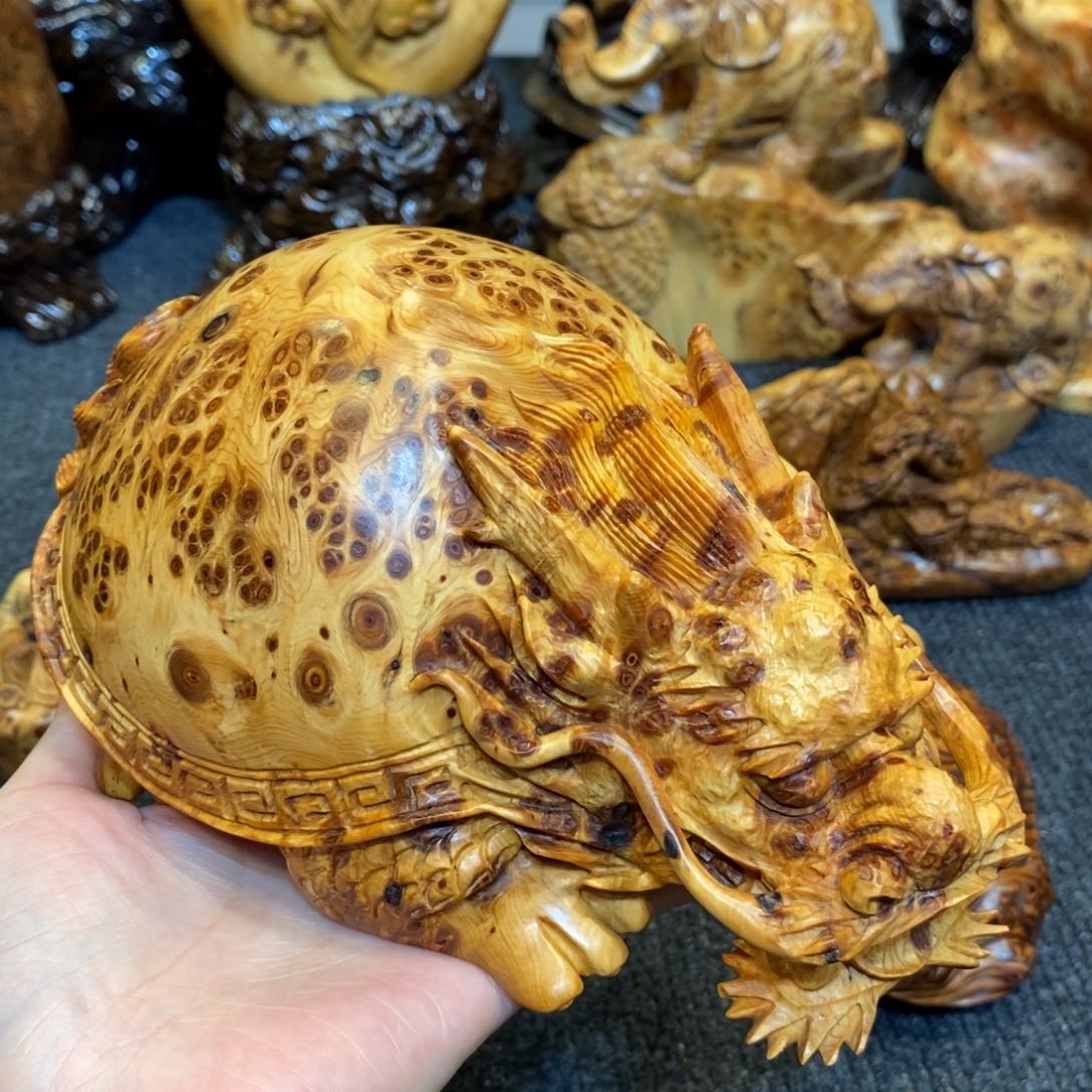 柏木（崖柏）精品陈化瘤疤龙龟摆件