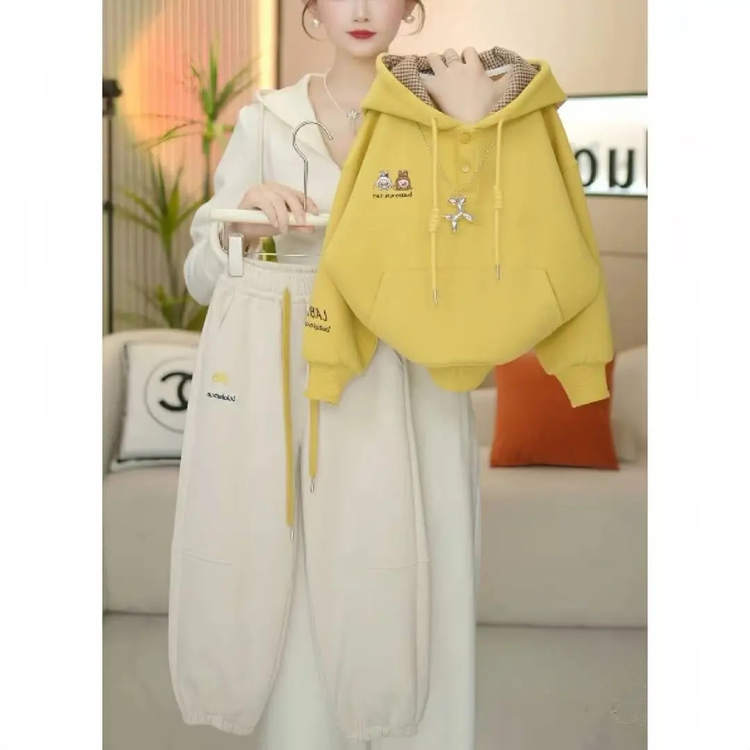 女童秋装套装秋季2025新款儿童洋气中大童休闲运动外套两件套春秋