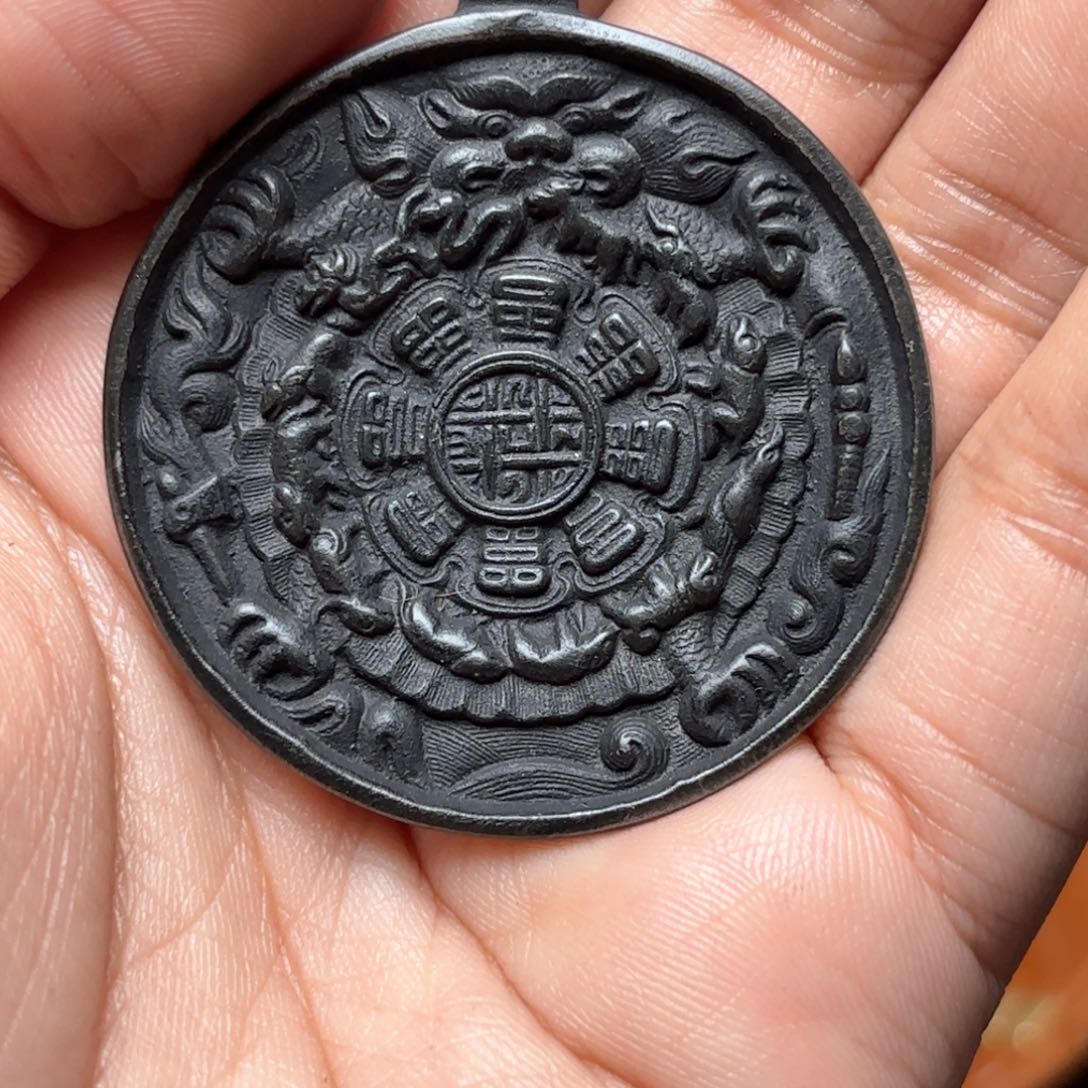 淮*铜星月菩提吊坠项链