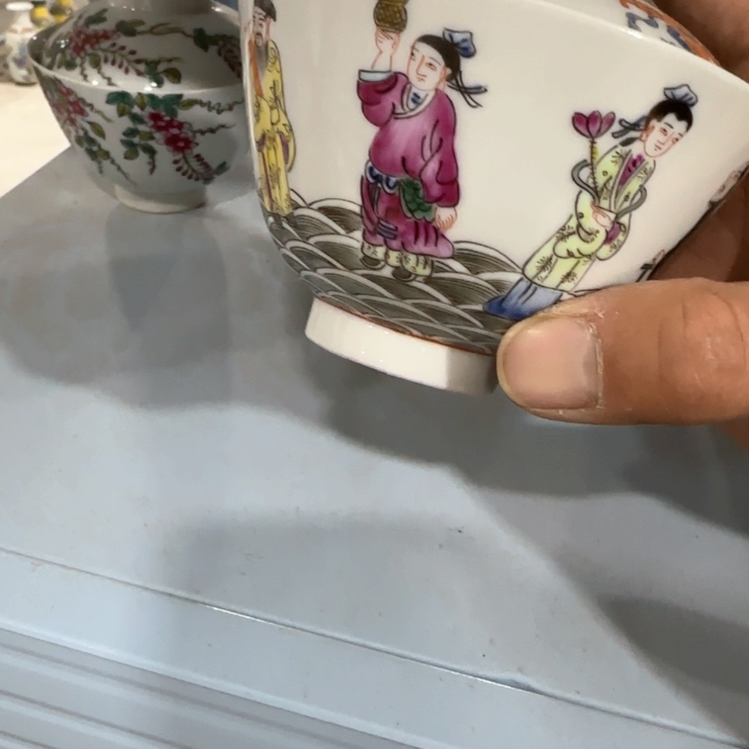 瓷片摆件手绘瓷器全部处理