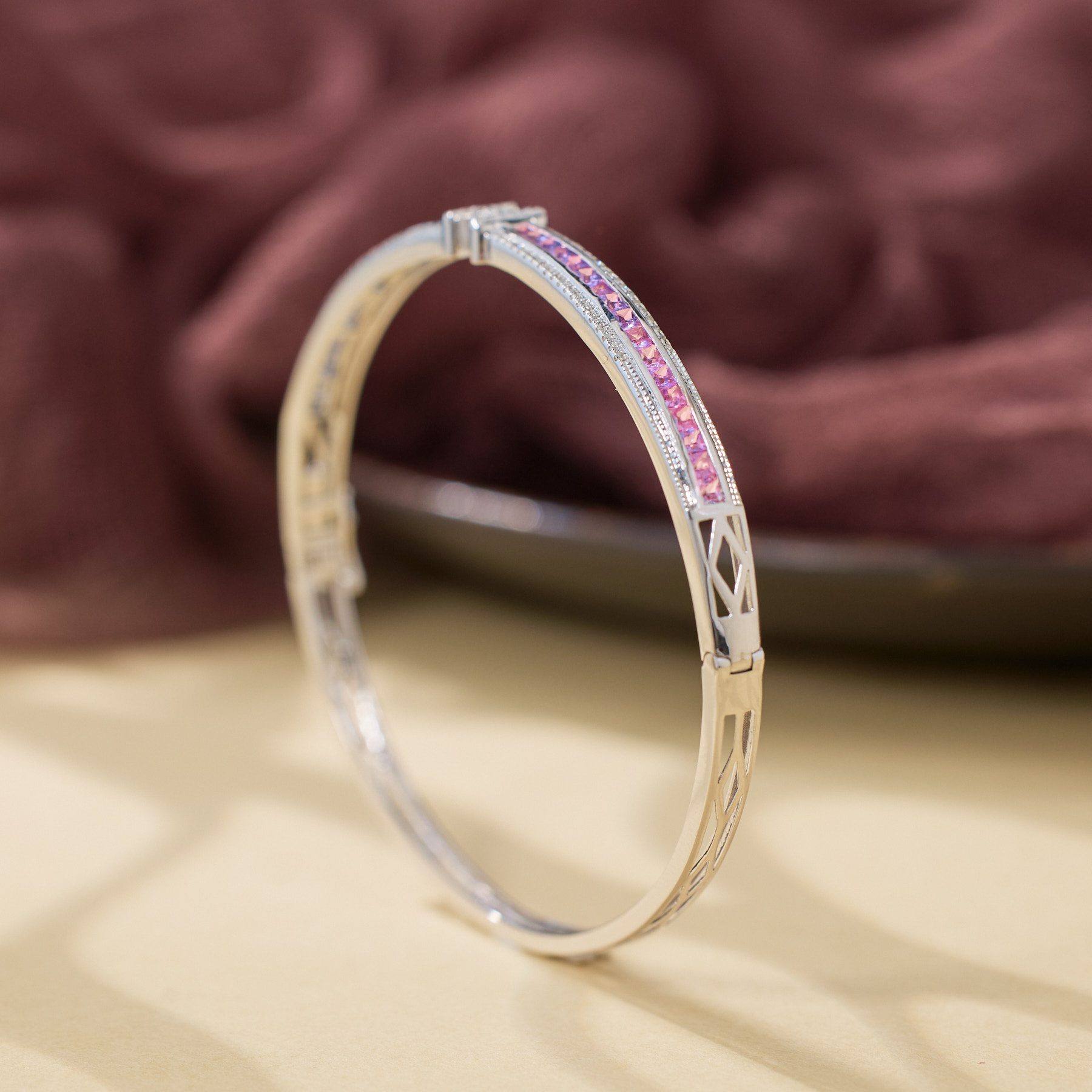 【歪歪】彩蓝宝石手镯*18K镶嵌*U7983