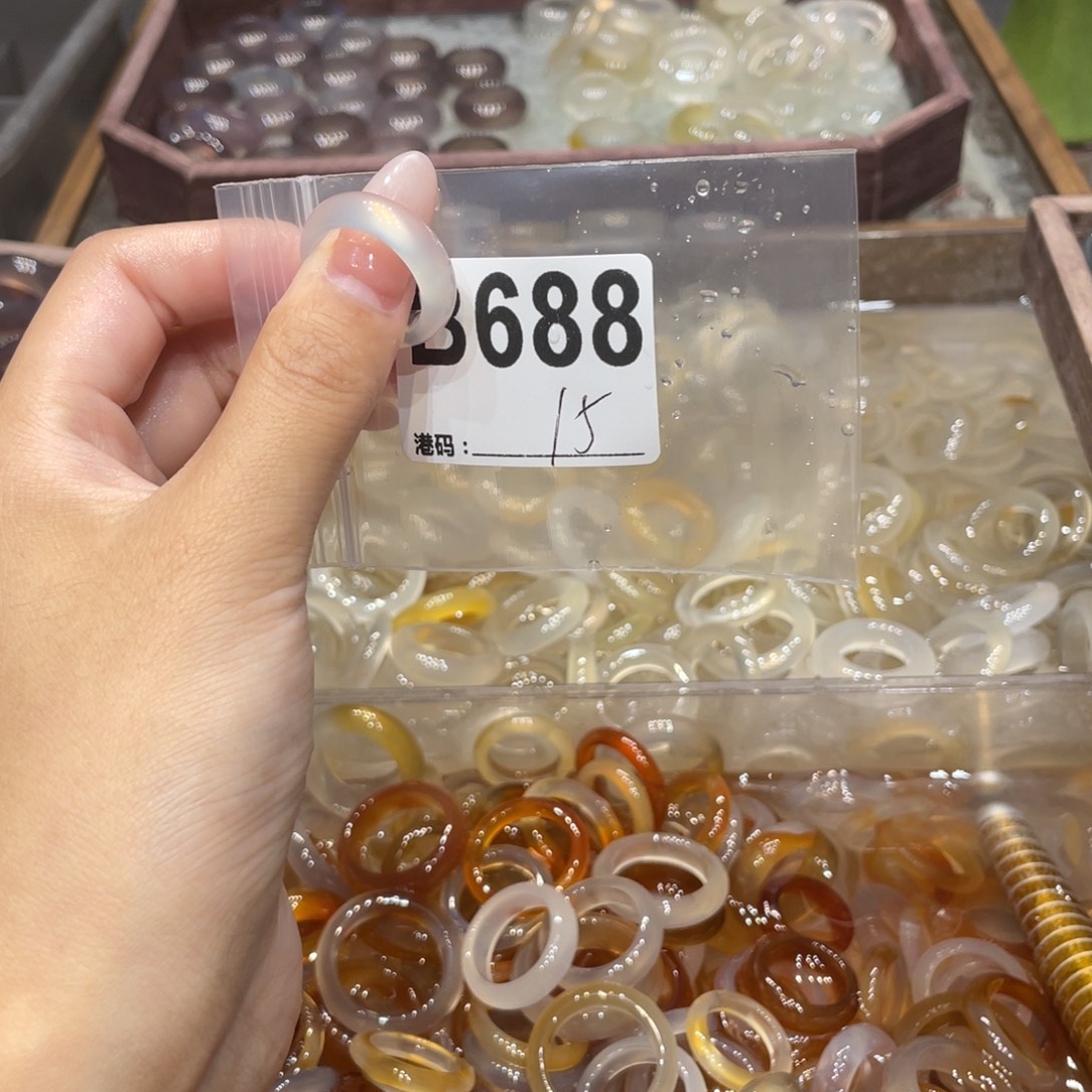 玛瑙/玉髓未镶嵌戒指688