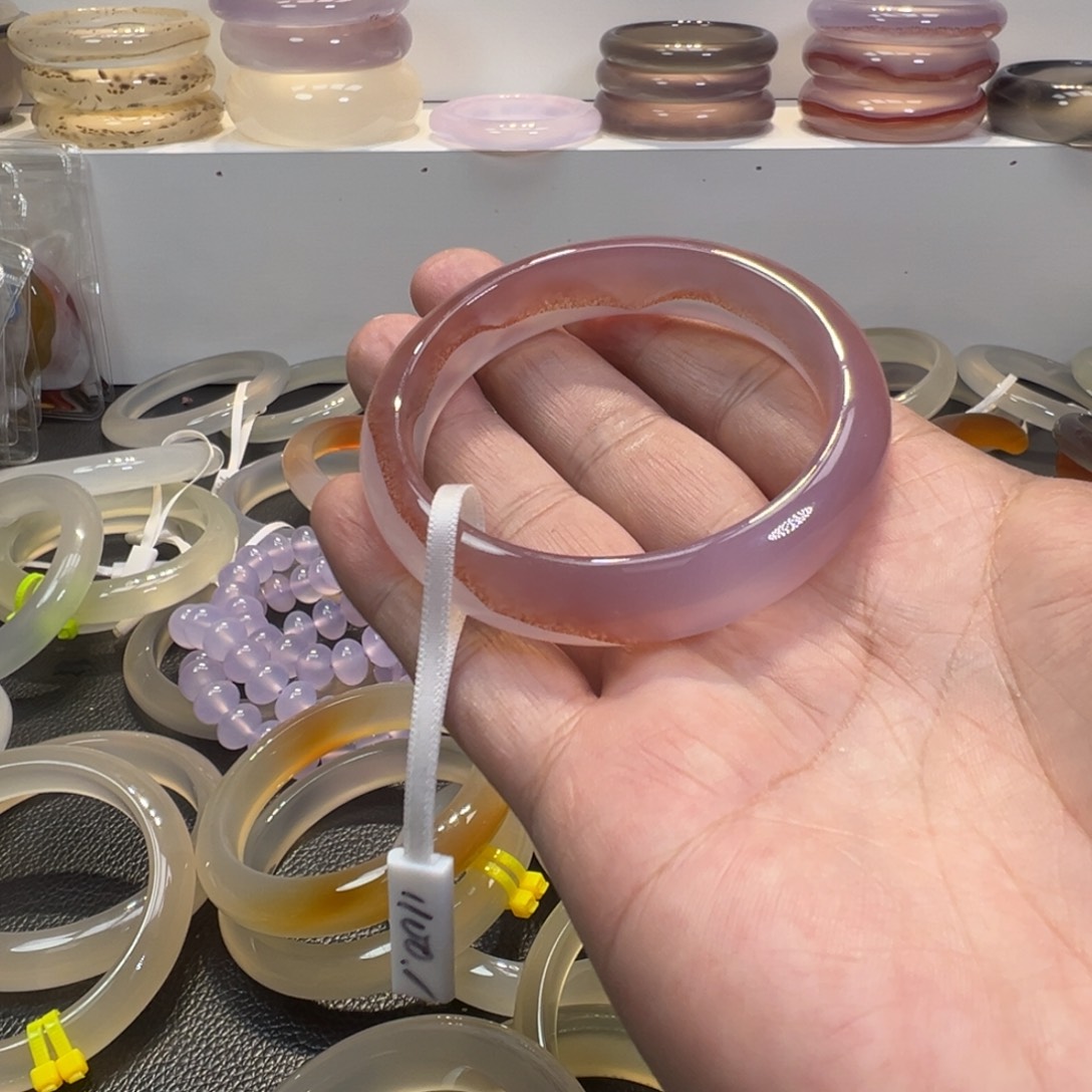 土***泥玛瑙/玉髓未镶嵌手镯