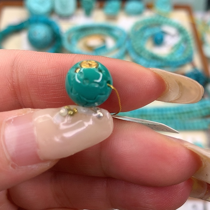 绿松石未镶嵌挂件