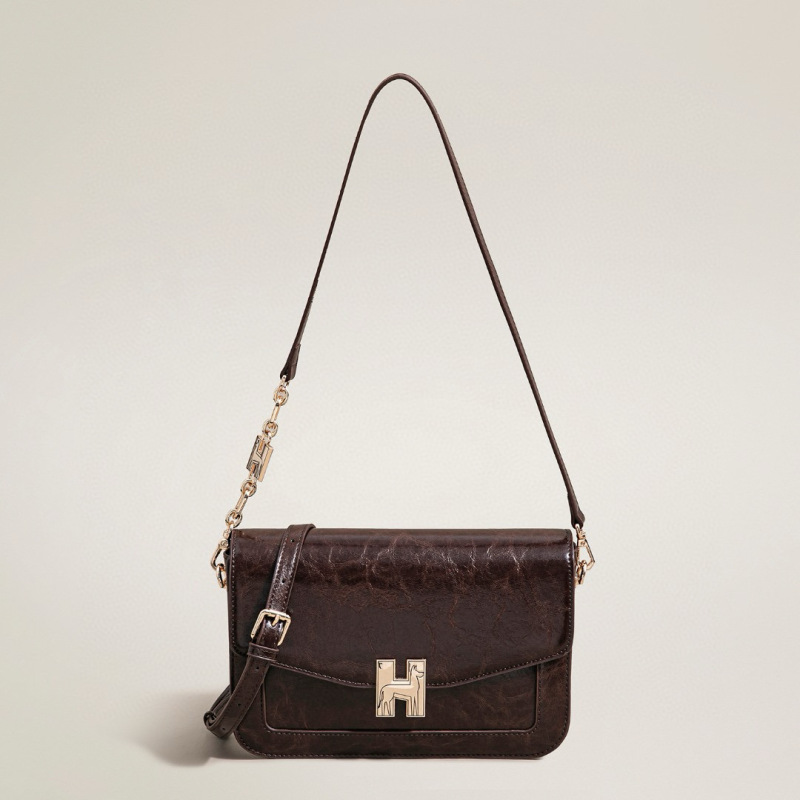 【LULU】SK-83301-烘焙咖啡RAIN.CUN气质时尚百搭简约斜跨轻奢女包