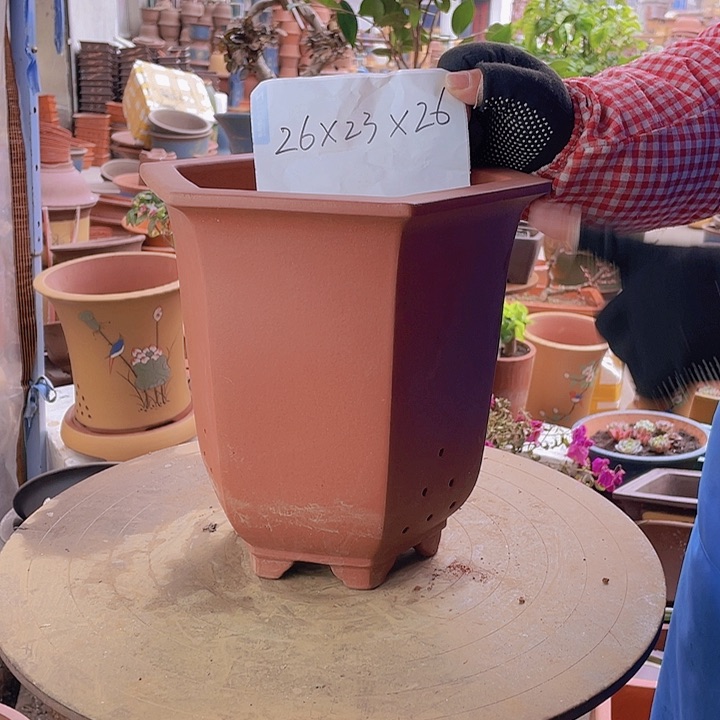 紫砂宜兴紫砂花盆宫灯大