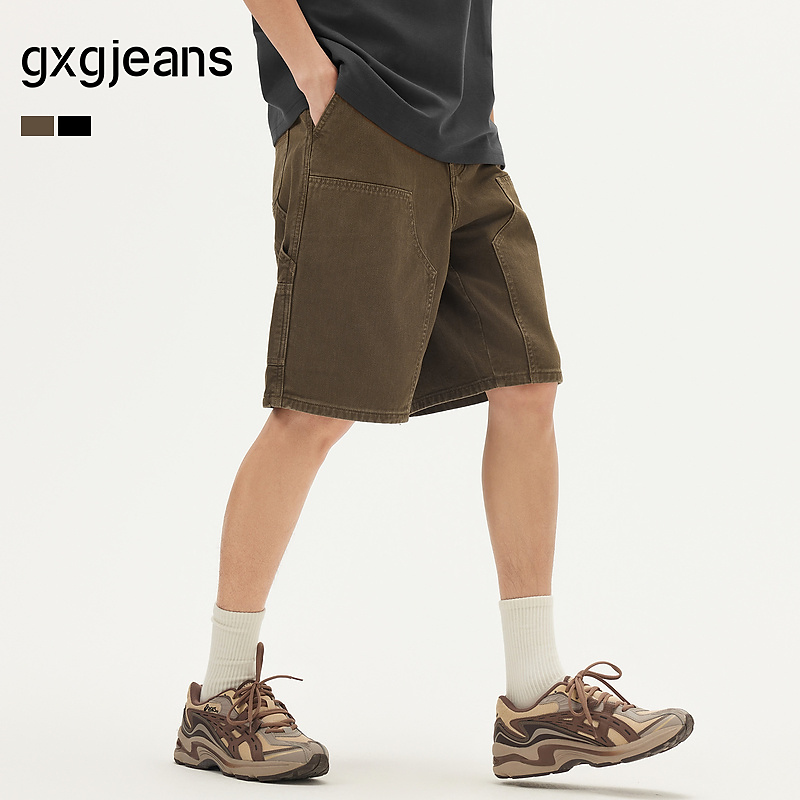 gxg.jeans男装 多色复古水洗牛仔短裤男 25年夏新品#J25D252011