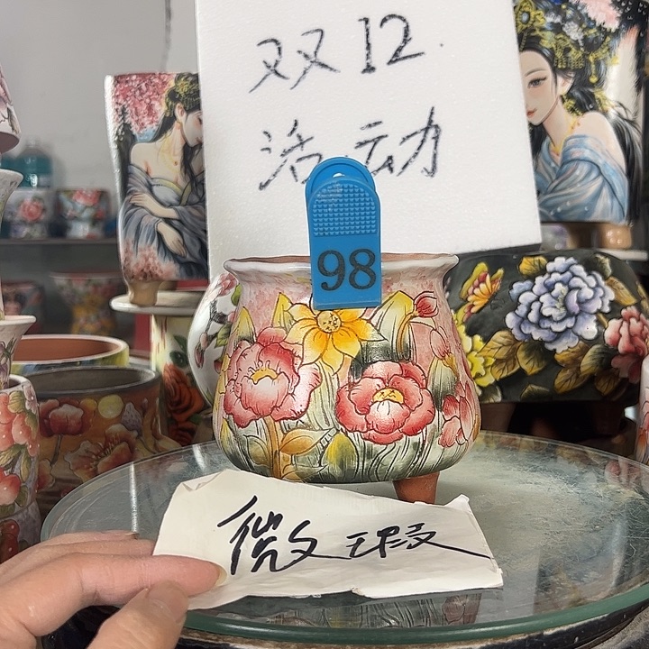景德镇手绘花盆性价比超高