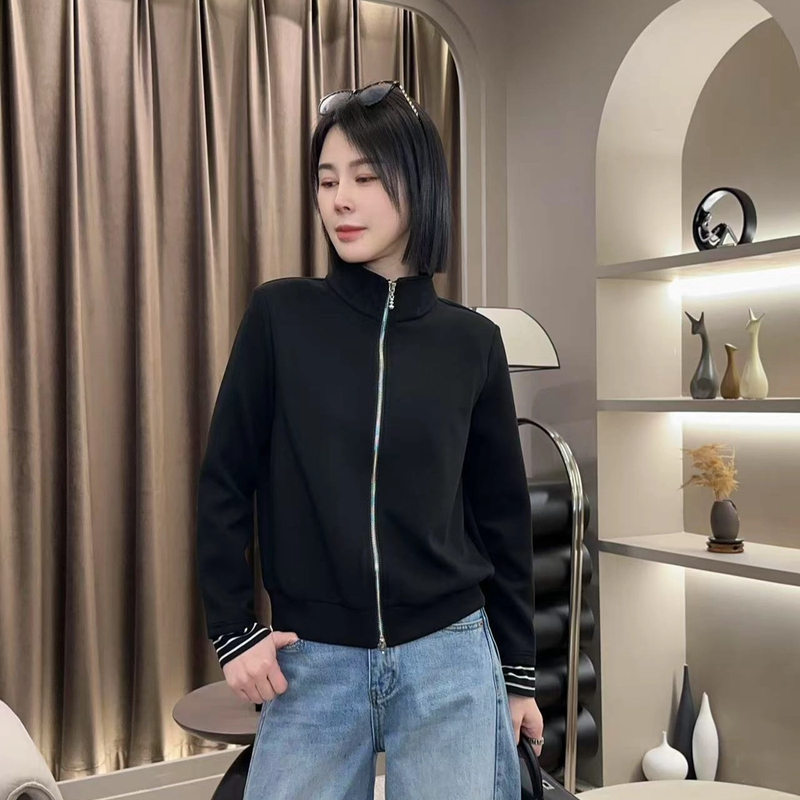 【洁子推荐】2025春季新款251123立领拼色拉链设计休闲卫衣外套JZYC