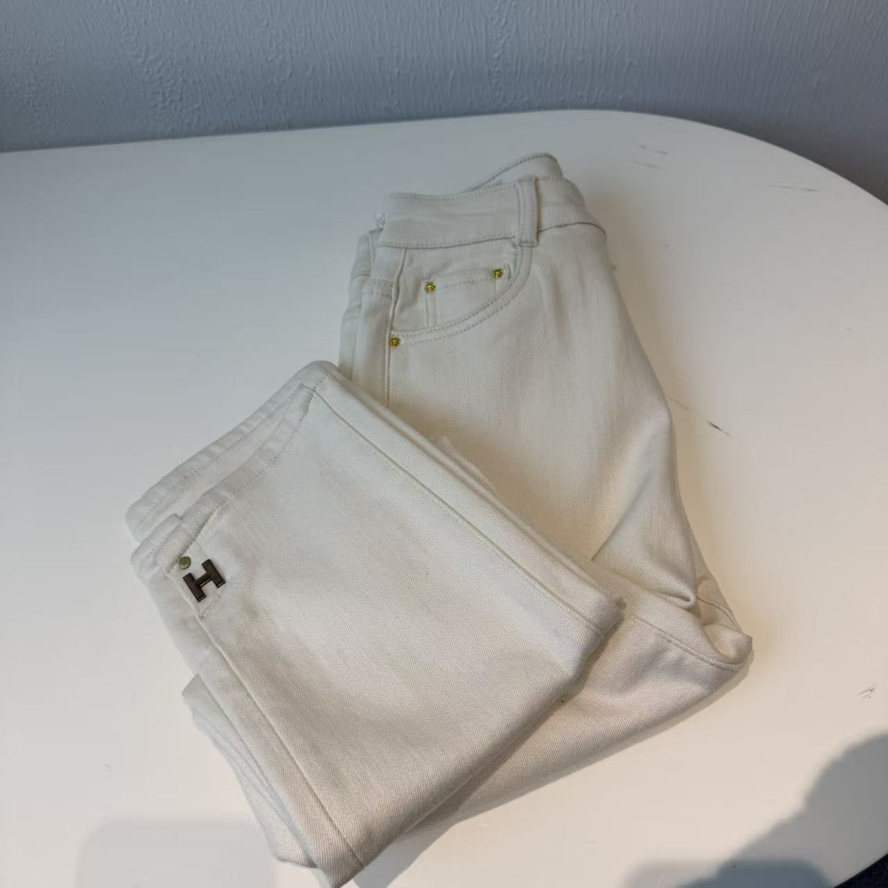 吉米赛欧【米色牛仔裤】加绒 1B2358121 百搭