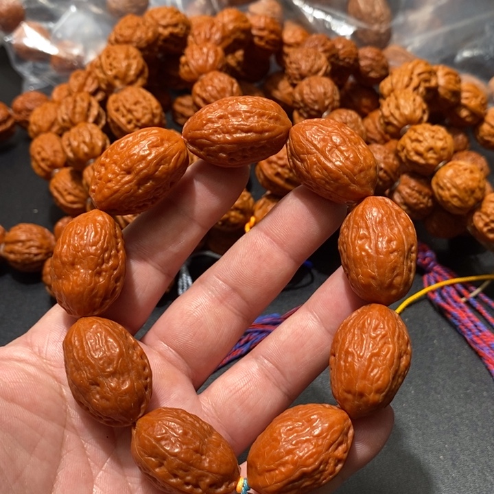 核桃核桃柳叶枣手串