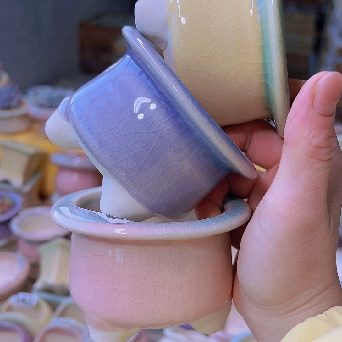 红陶陶瓷花盆满12包邮