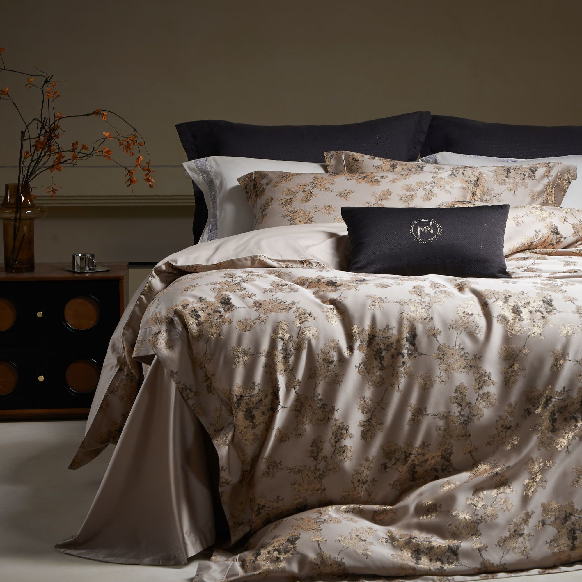 【贤公子家居】MN/慕奈 巴洛克-顶奢双丝系列色织提花双拼边套件