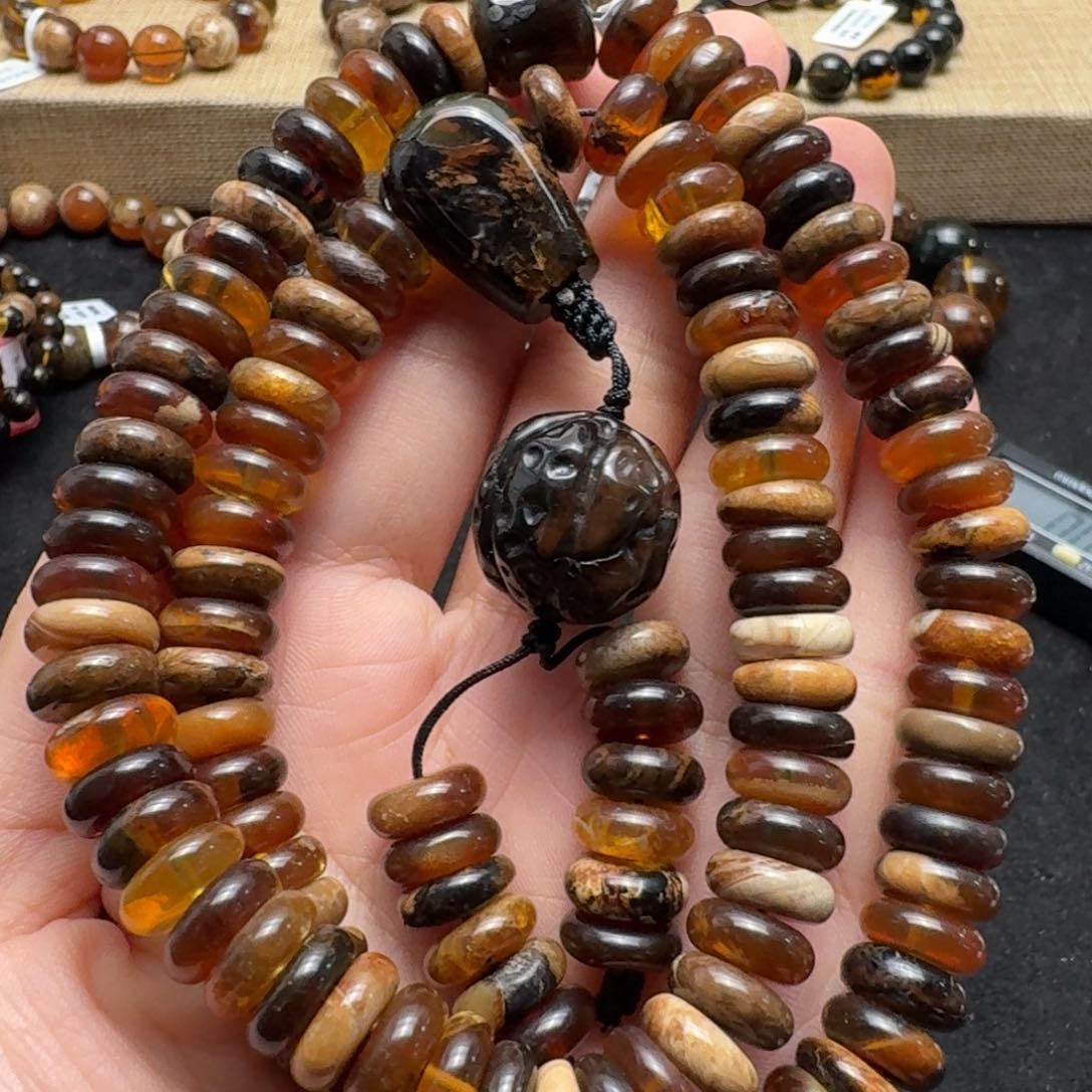 未镶嵌琥珀珠宝奇石算盘珠多宝手持