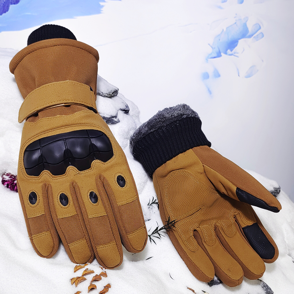 冬季战术手套加绒加厚保暖防寒户外登山骑行防滑耐磨硬壳防摔手套