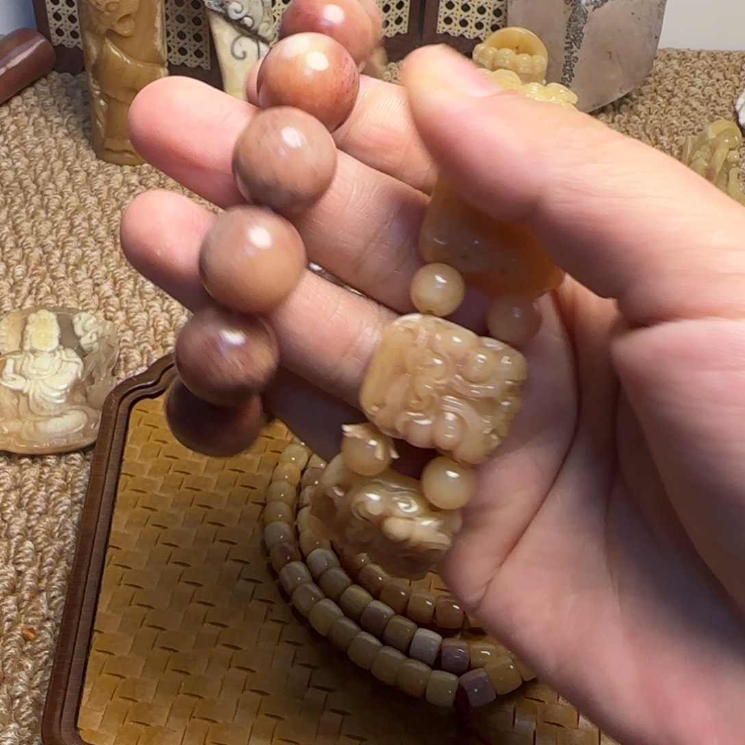 丨***木质驼骨手牌手串