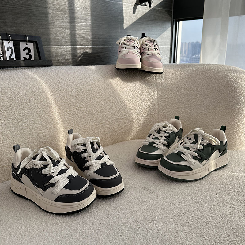 爱心真皮小白鞋女2025春季新款厚底透气运动板鞋休闲百搭增高女鞋