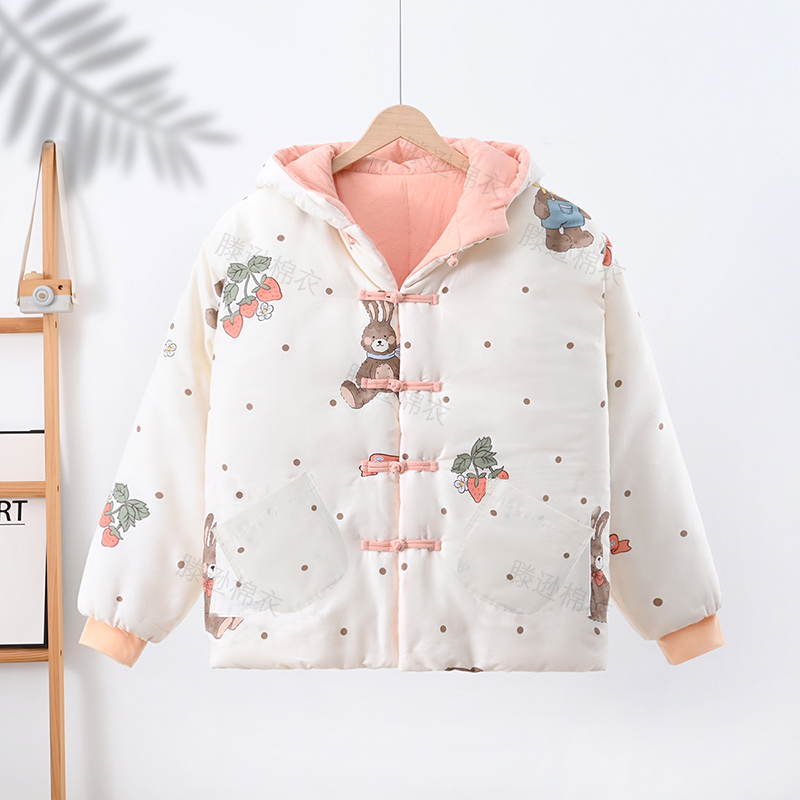 （120-145斤可穿）加厚连帽棉花棉袄保暖棉服手工盘扣【滕逊原创】