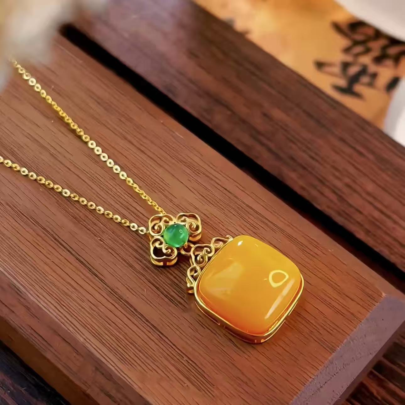 坠链均925银 d109古丽古丽【如意大方糖项链】气质纯银锁骨链00052