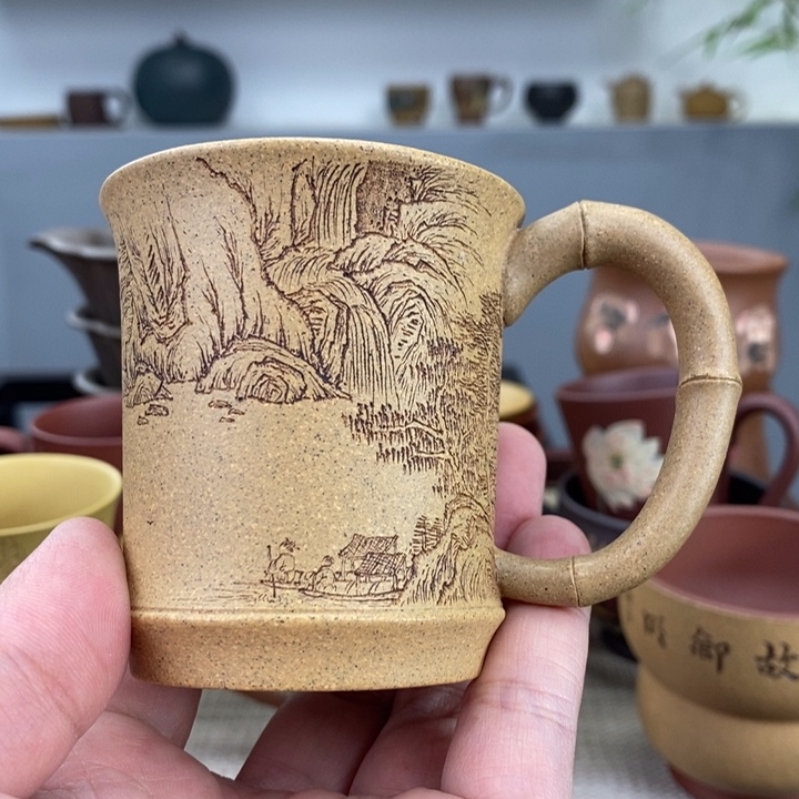 紫砂茶杯宜兴紫砂主人杯