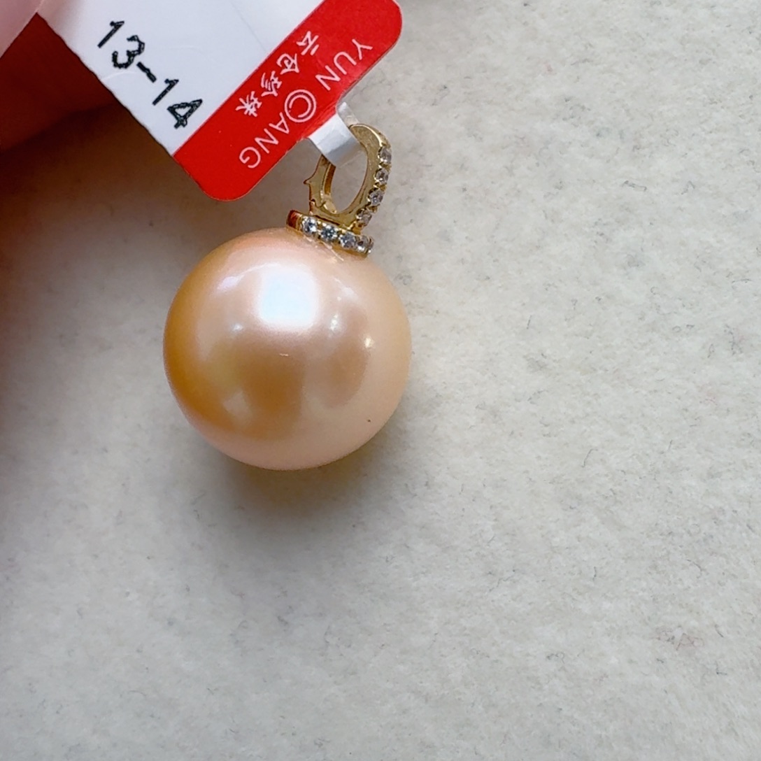 18K金镶嵌颈饰淡水珍珠@@aq103